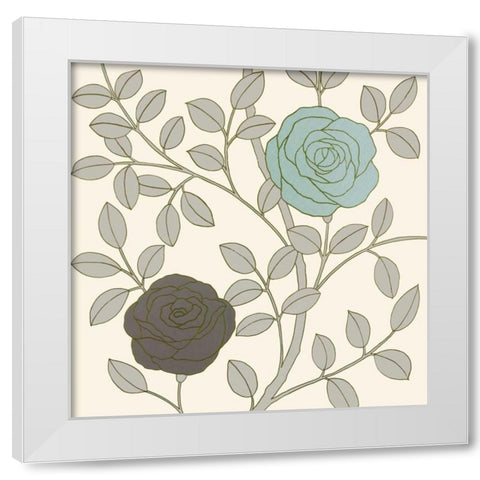 Rose Garden II White Modern Wood Framed Art Print by Design Show