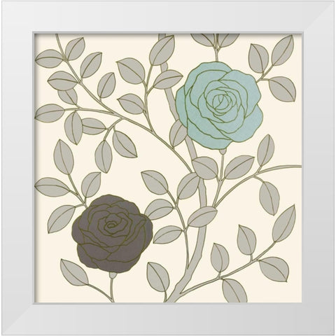 Rose Garden II White Modern Wood Framed Art Print by Design Show