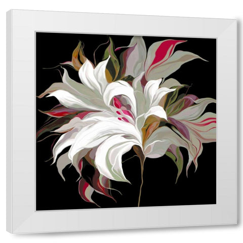 Lily Xx White Modern Wood Framed Art Print by Scaffardi, Sally