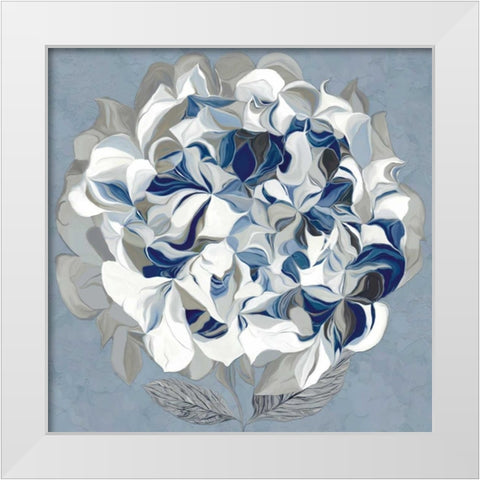 Elegant Hydrageas II White Modern Wood Framed Art Print by Scaffardi, Sally