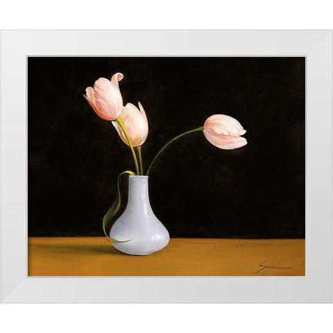 CONTRAST I White Modern Wood Framed Art Print by Schoelnhammer, Heinz