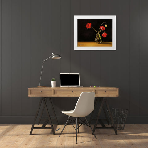 CONTRAST II White Modern Wood Framed Art Print by Schoelnhammer, Heinz