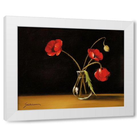 CONTRAST II White Modern Wood Framed Art Print by Schoelnhammer, Heinz