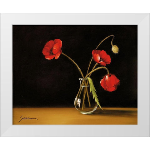 CONTRAST II White Modern Wood Framed Art Print by Schoelnhammer, Heinz