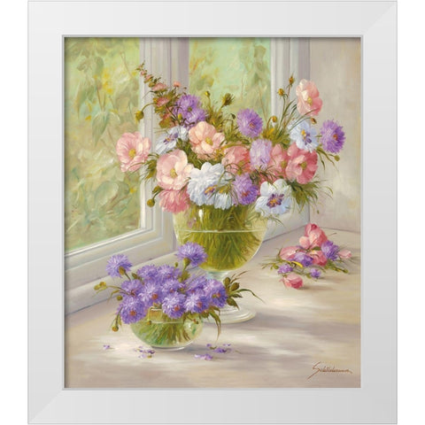 SUNDAY MORNING White Modern Wood Framed Art Print by Schoelnhammer, Heinz
