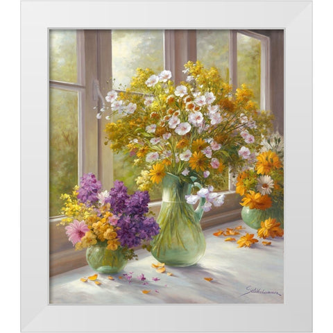 Sunny Afternoon White Modern Wood Framed Art Print by Schoelnhammer, Heinz