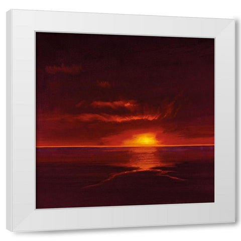TROPICAL SUNSET I White Modern Wood Framed Art Print by Lee, Spencer