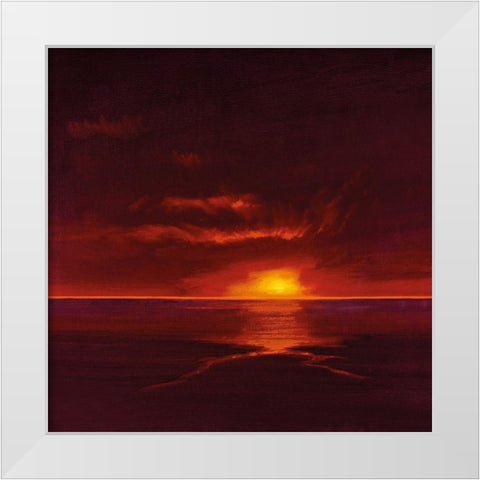 TROPICAL SUNSET I White Modern Wood Framed Art Print by Lee, Spencer