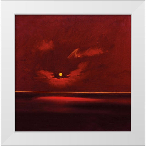 TROPICAL SUNSET III White Modern Wood Framed Art Print by Lee, Spencer