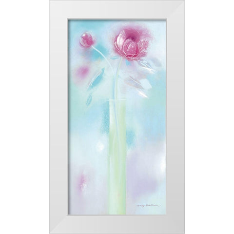 SINGLE SUMMER BLOOM I White Modern Wood Framed Art Print by Robertson, Marilyn