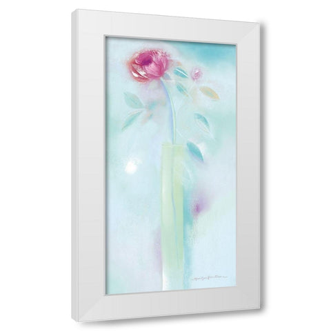 SINGLE SUMMER BLOOM II White Modern Wood Framed Art Print by Robertson, Marilyn