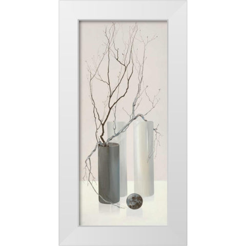 Slender Twigs I White Modern Wood Framed Art Print by Wonder, Alice