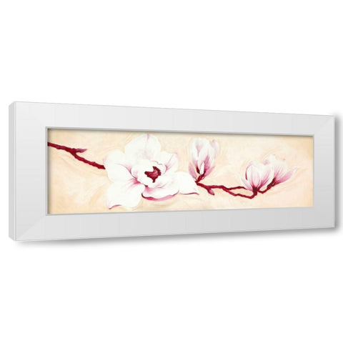 Magnolias I White Modern Wood Framed Art Print by Verdonck, Elisabeth