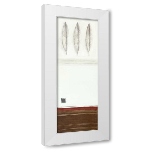 3 Leaves White Modern Wood Framed Art Print by Gore, Ally-Reader, Robert