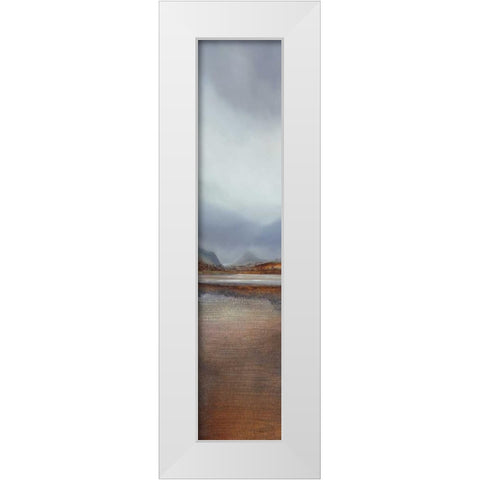 The Passing Storm White Modern Wood Framed Art Print by Dworok, Peter