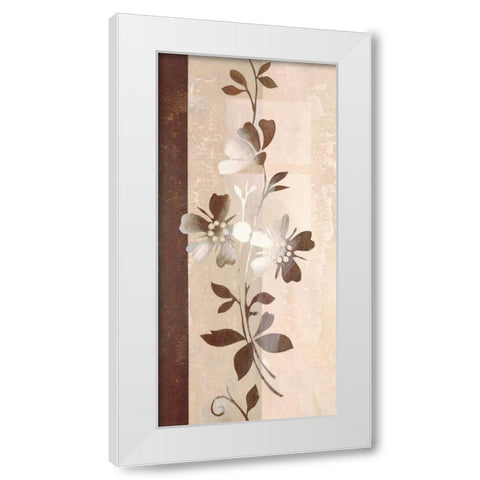 Floral Concerto I White Modern Wood Framed Art Print by Verbeek-Van Den Broek
