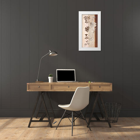 Floral Concerto II White Modern Wood Framed Art Print by Verbeek-Van Den Broek