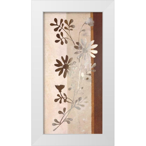 Floral Concerto II White Modern Wood Framed Art Print by Verbeek-Van Den Broek