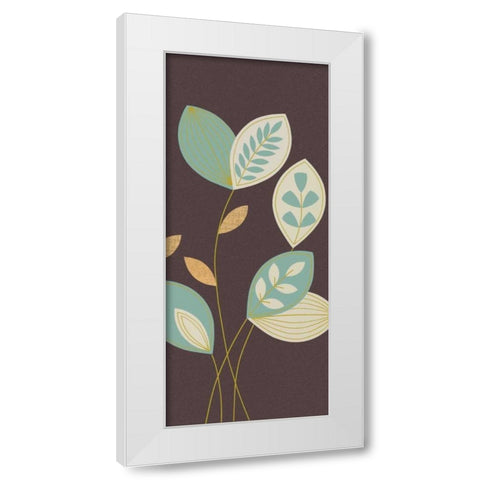 Blue Flutter I White Modern Wood Framed Art Print by Design Show
