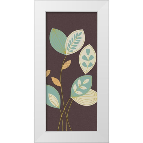 Blue Flutter I White Modern Wood Framed Art Print by Design Show