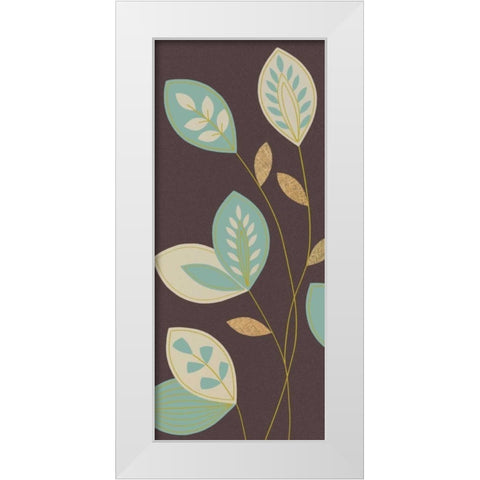Blue Flutter II White Modern Wood Framed Art Print by Design Show