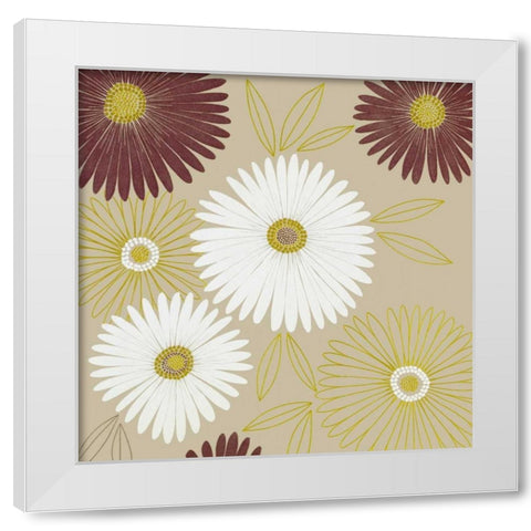 Flurry I White Modern Wood Framed Art Print by Design Show