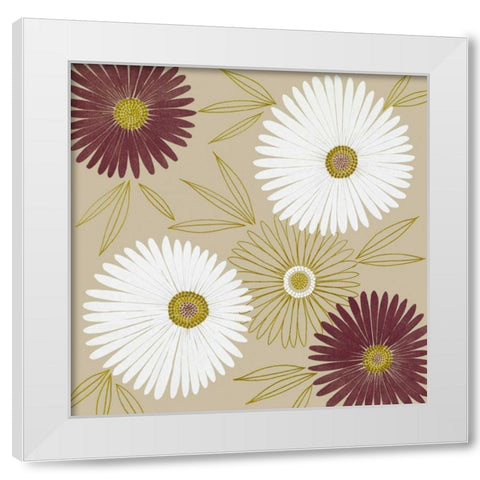 Flurry II White Modern Wood Framed Art Print by Design Show
