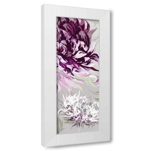 Purple Allure II White Modern Wood Framed Art Print by Scaffardi, Sally