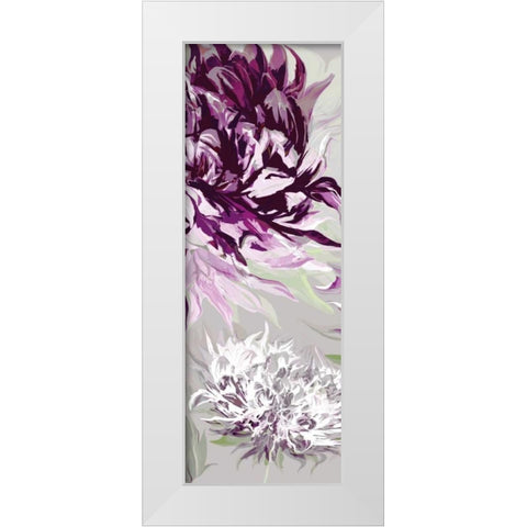 Purple Allure II White Modern Wood Framed Art Print by Scaffardi, Sally