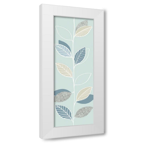 Blue Pageant I White Modern Wood Framed Art Print by Design Show