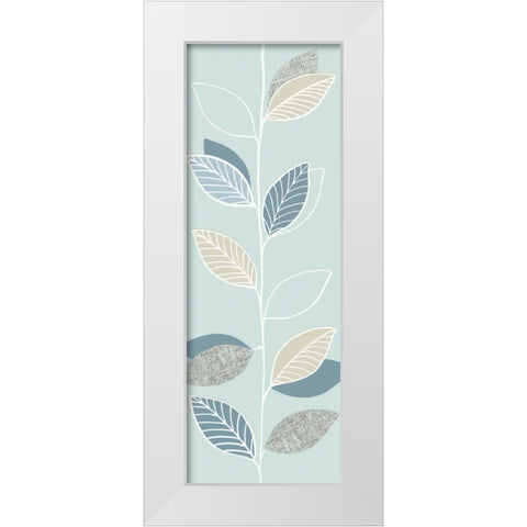 Blue Pageant I White Modern Wood Framed Art Print by Design Show