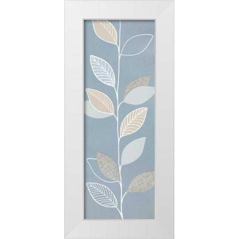 Blue Pageant III White Modern Wood Framed Art Print by Design Show