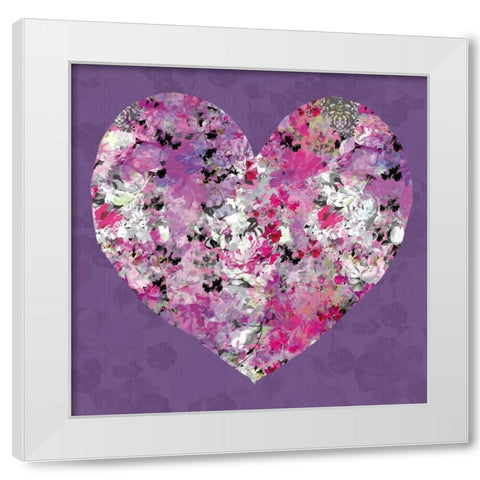 Heart White Modern Wood Framed Art Print by Scaffardi, Sally