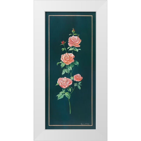 VINTAGE ROSE White Modern Wood Framed Art Print by v.d. Valk, Karin