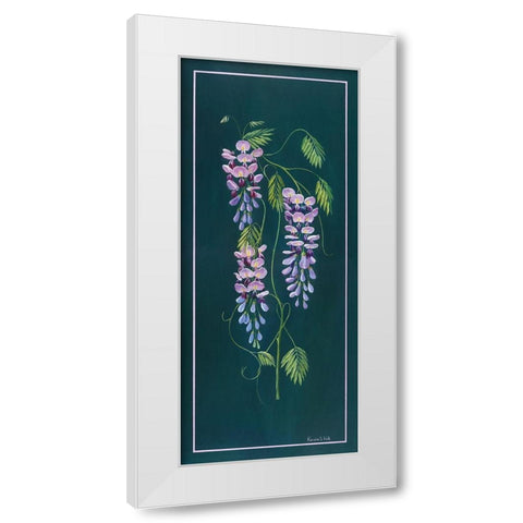 VINTAGE WISTERIA White Modern Wood Framed Art Print by v.d. Valk, Karin