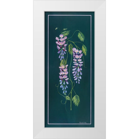 VINTAGE WISTERIA White Modern Wood Framed Art Print by v.d. Valk, Karin