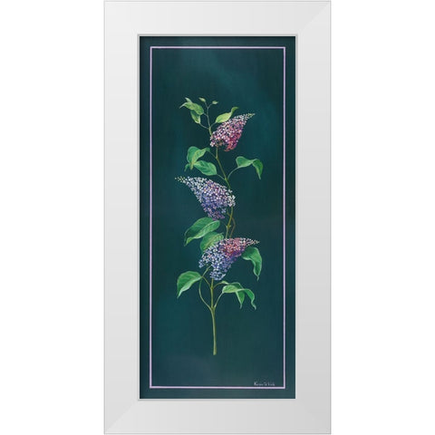 VINTAGE SYRINGA White Modern Wood Framed Art Print by v.d. Valk, Karin
