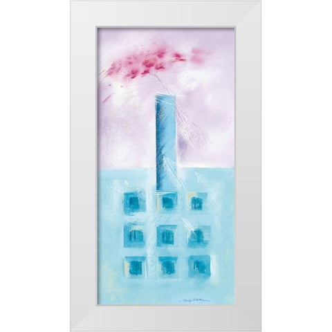 AQUA II White Modern Wood Framed Art Print by Robertson, Marilyn