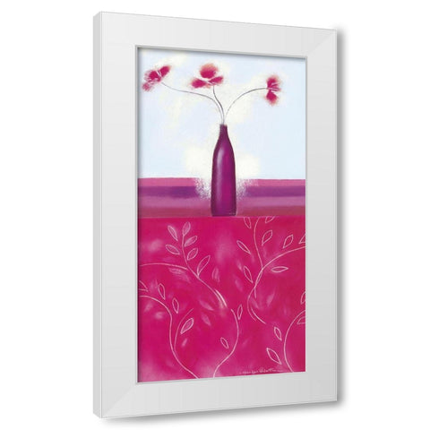 CRIMSON I White Modern Wood Framed Art Print by Robertson, Marilyn