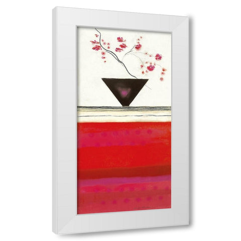 RUBY I White Modern Wood Framed Art Print by Robertson, Marilyn