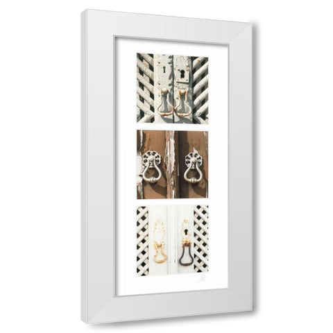 Door Handle II White Modern Wood Framed Art Print by Simon