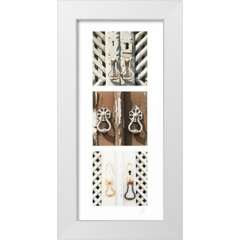 Door Handle II White Modern Wood Framed Art Print by Simon