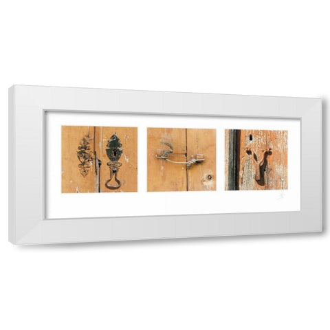 Door Handle III White Modern Wood Framed Art Print by Simon