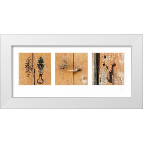 Door Handle III White Modern Wood Framed Art Print by Simon