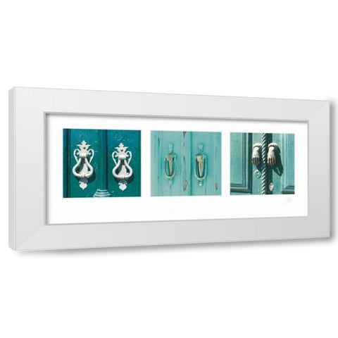 Door Handle IV White Modern Wood Framed Art Print by Simon