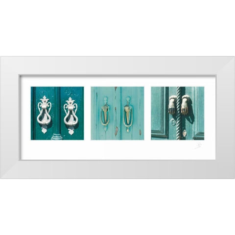 Door Handle IV White Modern Wood Framed Art Print by Simon