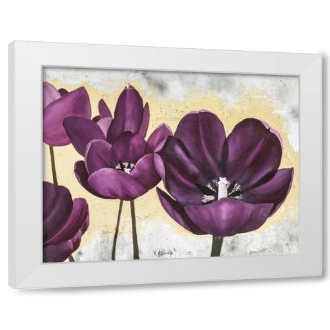 Flowers II White Modern Wood Framed Art Print by Sedalia, David