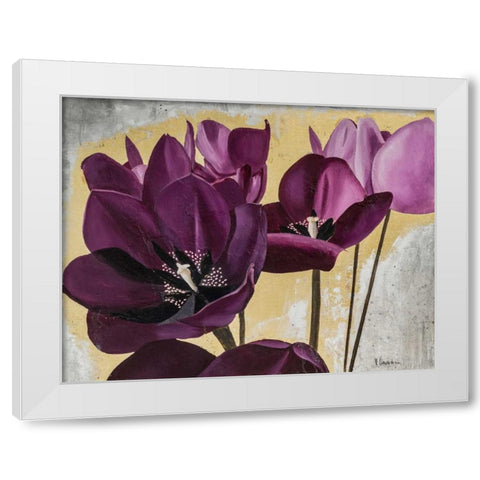 Flowers III White Modern Wood Framed Art Print by Sedalia, David