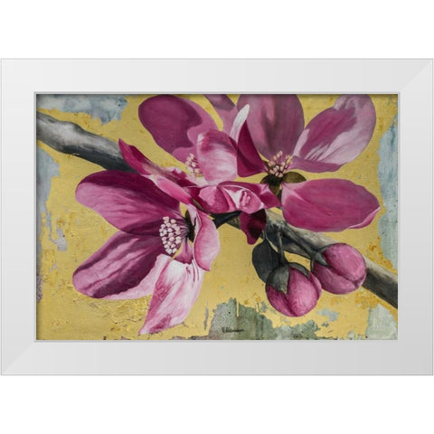 Flowers IV White Modern Wood Framed Art Print by Sedalia, David