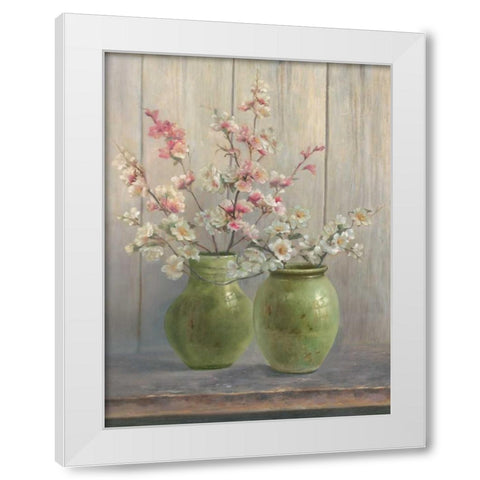 Green II White Modern Wood Framed Art Print by Reed, Jacky